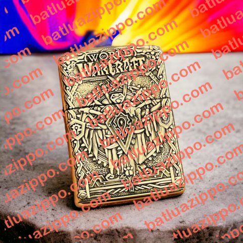 BẬT LỬA ZIPPO BẢN ĐÔNG TRƠN KHẮC 3D HÌNH GAME WARCRAFT SIÊU SẮC NÉT