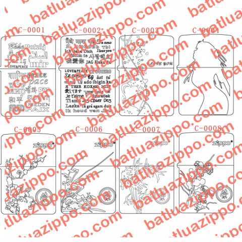 Bộ hình khắc C0001-C0008