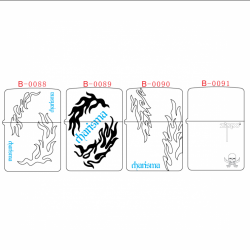 Bộ hình khắc hoa văn ngọn lửa  B0088-B0091 - Mã SP: ZPK0597