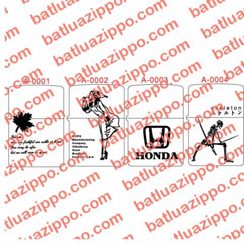 Bộ Hình Khắc Lá Phông Cô Gái Honda Skeleton