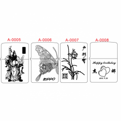 Bộ hình khắc quan công bướm bông hoa và hình trái tim - Mã SP: ZPK0567