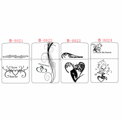Hình khắc B0021 - B0024 trái tim i love you forever - Mã SP: ZPK0584