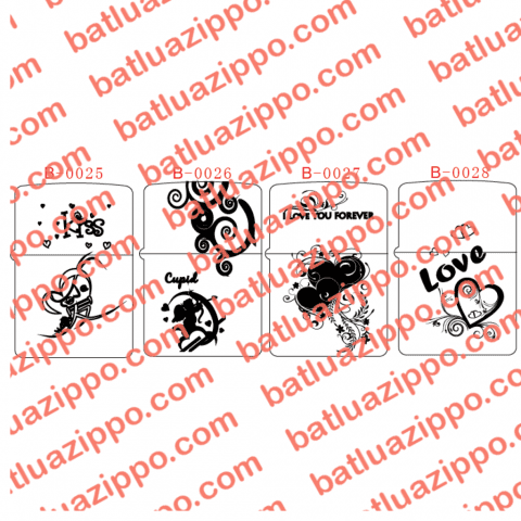 Hình khắc B0025 - B0028 trái tim i love you forever