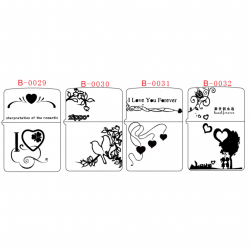Hình khắc B0029 - B0032 trái tim i love you forever - Mã SP: ZPK0586