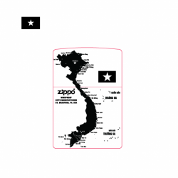 Hình khắc bản đồ việt nam lá cờ ngôi sao - Mã SP: ZPK0632
