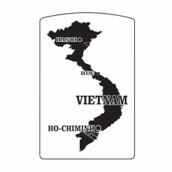 Hình Khắc Bản Đồ Việt Nam Tô Đen - Mã SP: ZPK0245-13