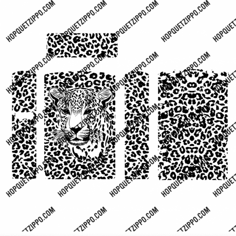 Hinh Khắc Báo Đốm Một Mặt Đầu Báo