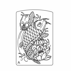 Hình Khắc Cá Chép Và Đầu Sọ - Mã SP: ZPK0262-15