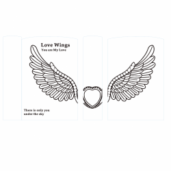 hình khắc cánh thiên thần love wings - Mã SP: ZPK0515
