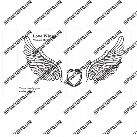 hình khắc cánh thiên thần love wings