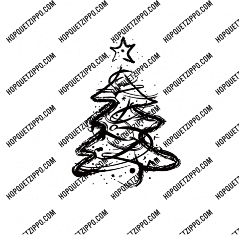 hình khắc cây thông noel ngôi sao