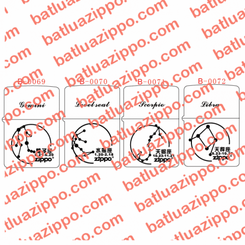 Hình khắc chòm sao B0069-B0072 phần 3