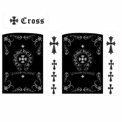 hình khăc CHROMEHEARTS hoa văn thánh giá cross - Mã SP: ZPK0513