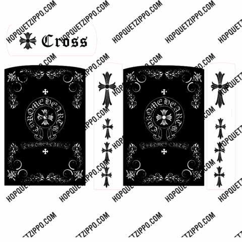 hình khăc CHROMEHEARTS hoa văn thánh giá cross