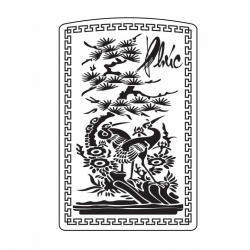 Hình Khắc Chữ Phúc Và Cò Trắng - Mã SP: ZPK0245-23 