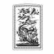 Hình Khắc Chữ Phúc Và Cò Trắng