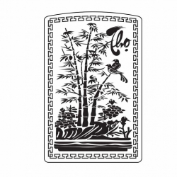 Hình Khắc Chữ Thọ Và Cây Tre - Mã SP: ZPK0245-21