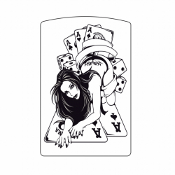 Hình Khắc Cô Gái Át Bích - Mã SP: ZPK0263-15
