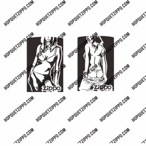 Hình Khắc Cô Gái Sexy Lô Gô Zippo
