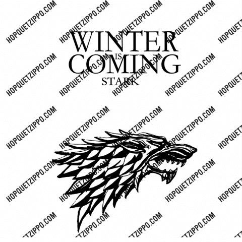 hình khăc đầu sói winter coming