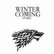 hình khăc đầu sói winter coming
