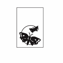 hình khắc đôi bướm - Mã SP: ZPK0407