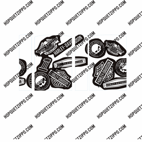 hình khắc harley - davidson chìm