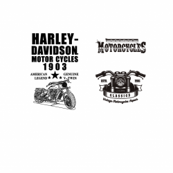 Hình Khắc Harley - Davidson Motor Cycles 1903 - Mã SP: ZPK0331