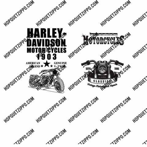 Hình Khắc Harley - Davidson Motor Cycles 1903