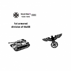 HINH KHẮC HOẠ TIẾT XE TĂNG ĐẠI 1ST ARMORED DIVISION OFTHE SS - Mã SP: ZPK0349
