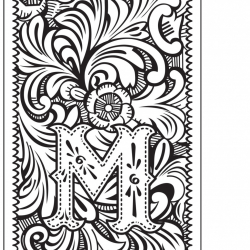 Hình Khắc Hoa Văn Chữ M - Mã SP: ZPK0252-10