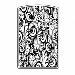 Hình Khắc Hoa Văn Lá Tròn Kèm Lô Gô Zippo - Mã SP: ZPK0246-19