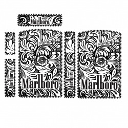 HÌNH KHẮC HOA VĂN MARLBORO 5 MẶT - Mã SP: ZPK0366