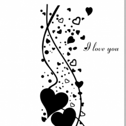 Hình Khắc Hoa Văn Trái Tim I Love You