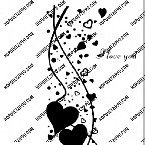 Hình Khắc Hoa Văn Trái Tim I Love You
