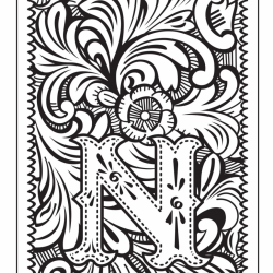 Hình Khắc Hoa Văn Venetian Và Chữ N - Mã SP: ZPK0252-8