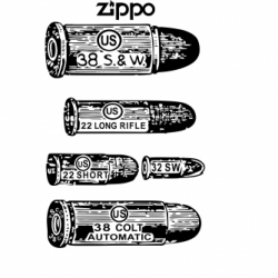 Hình Khắc Lô Gô Zippo Và Những Viên Đạn