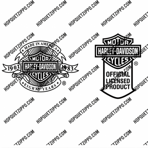 HÌNH KHẮC LOGO HARLEY - DAVIDSON  HAI MẶT 1903-1983