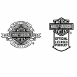 HÌNH KHẮC LOGO HARLEY - DAVIDSON  HAI MẶT 1903-1983