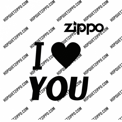 hình khăc logo zippo I LOVE YOU