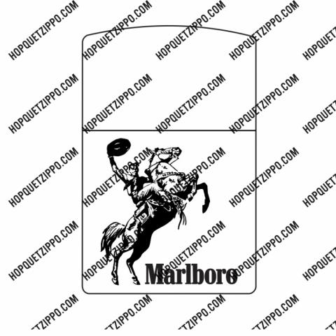 Hình Khắc Marlboro Và Người Đàn Ông Cưỡi Ngựa