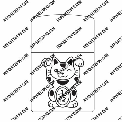 Hình Khắc Mèo Thần Tài 2