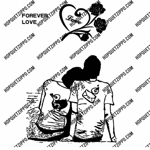HÌNH KHẮC NAM NỮ NGỒI I LOVE YOU