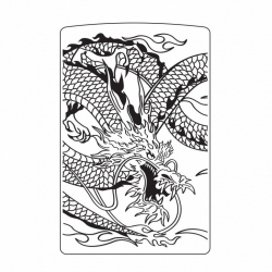 Hình khắc Rồng cuộn Một Mặt - Mã SP: ZPK0253-17