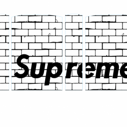 hình khăc SUPREME nền gạch ngang - Mã SP: ZPK0489