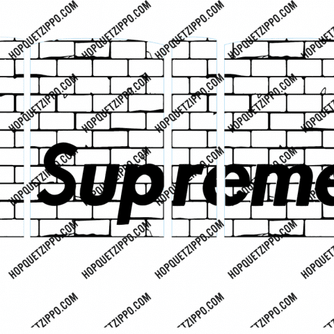 hình khăc SUPREME nền gạch ngang