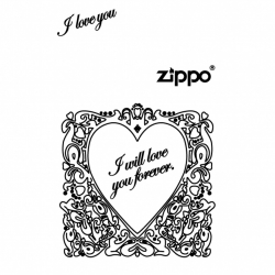 HÌNH KHẮC TRÁI TIM HOA VĂN I WILL LOVE - Mã SP: ZPK0411