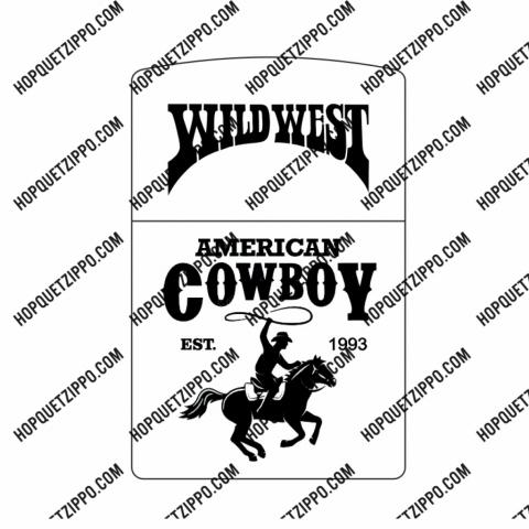 Hình Khắc Wild West American CowBoy Est 1993