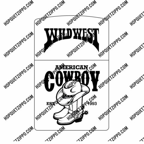 Hình Khắc Wild West American Cowboy