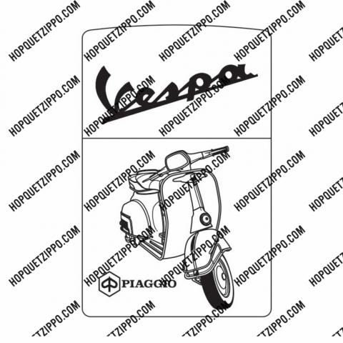 Hình Khắc Xe Vespa Piaggio Phiên Bản 2